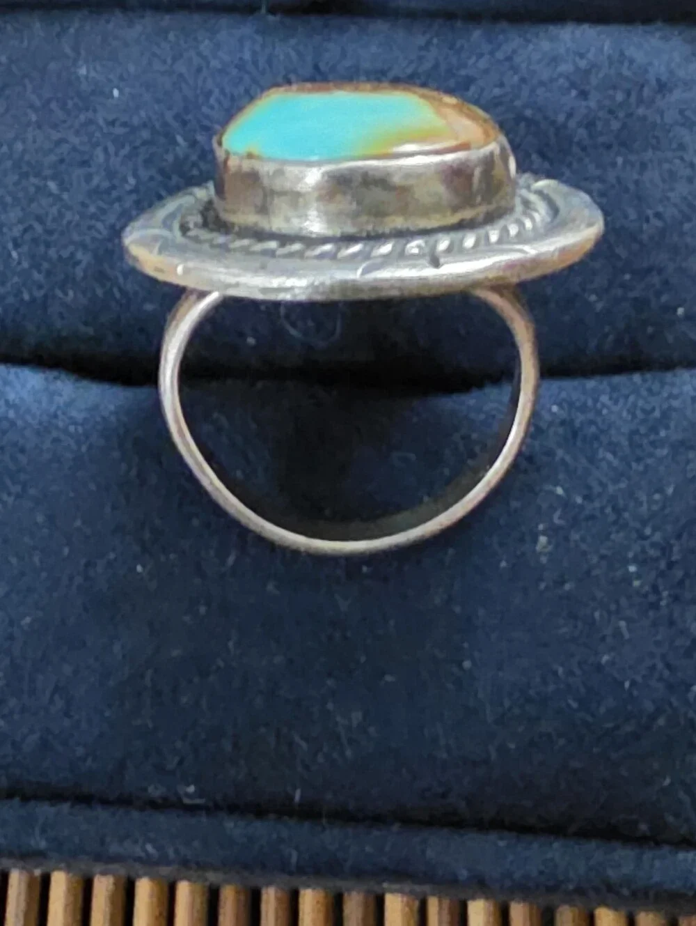 Sterling Silver Navajo Turquoise Ring (Vintage)